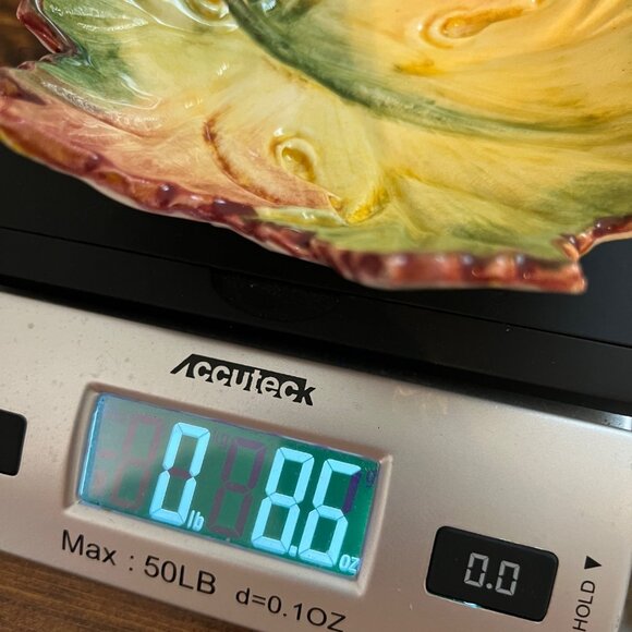 Porta Hand-Painted Italian Fall Leaf-Shaped Ceramic Dish Made in Italy - Picture 7 of 7